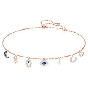 Symbolica necklace
Moon, infinity, hand, evil eye